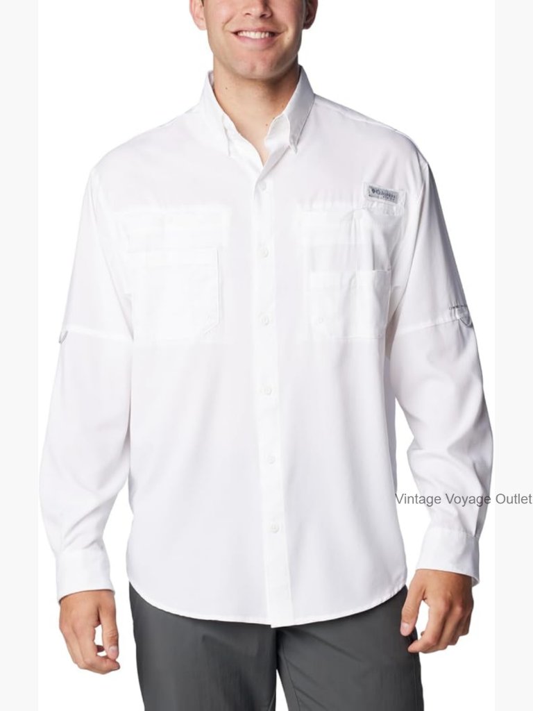 Long Sleeve Button Down Fishing Shirt Upf 40 Sun Protection